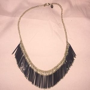 Black Fringe Necklace